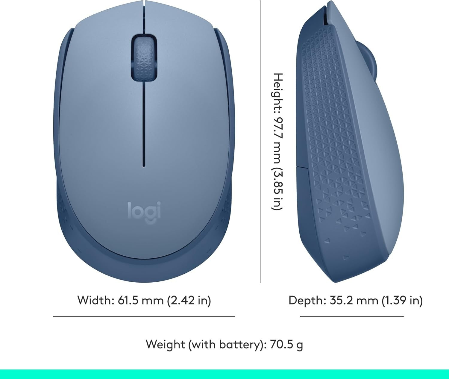 Wireless Optical Mouse 2.4GHz USB Compact Laptop PC 12M Battery
