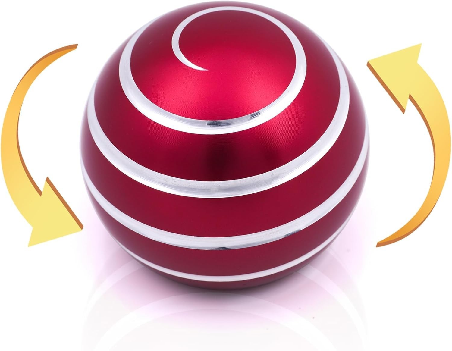 Red Metal Kinetic Desk Toy Optical Illusion Stress Relief Fidget