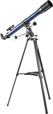 70/900 Blue/Black Refractor Telescope Altazimuth/EQ Mount w/ Tripod Kit