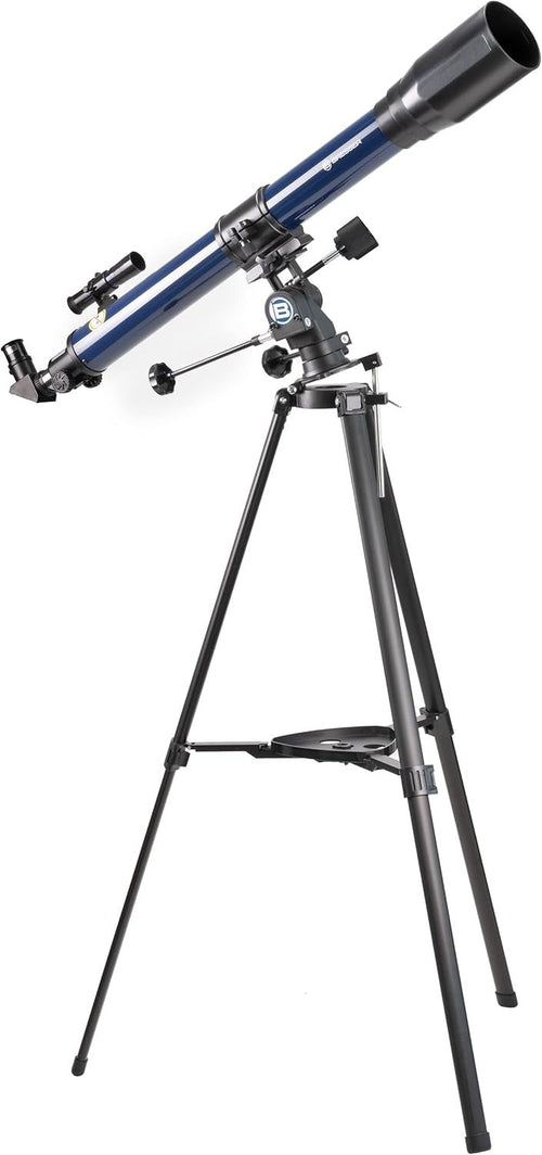 70/900 Blue/Black Refractor Telescope Altazimuth/EQ Mount w/ Tripod Kit