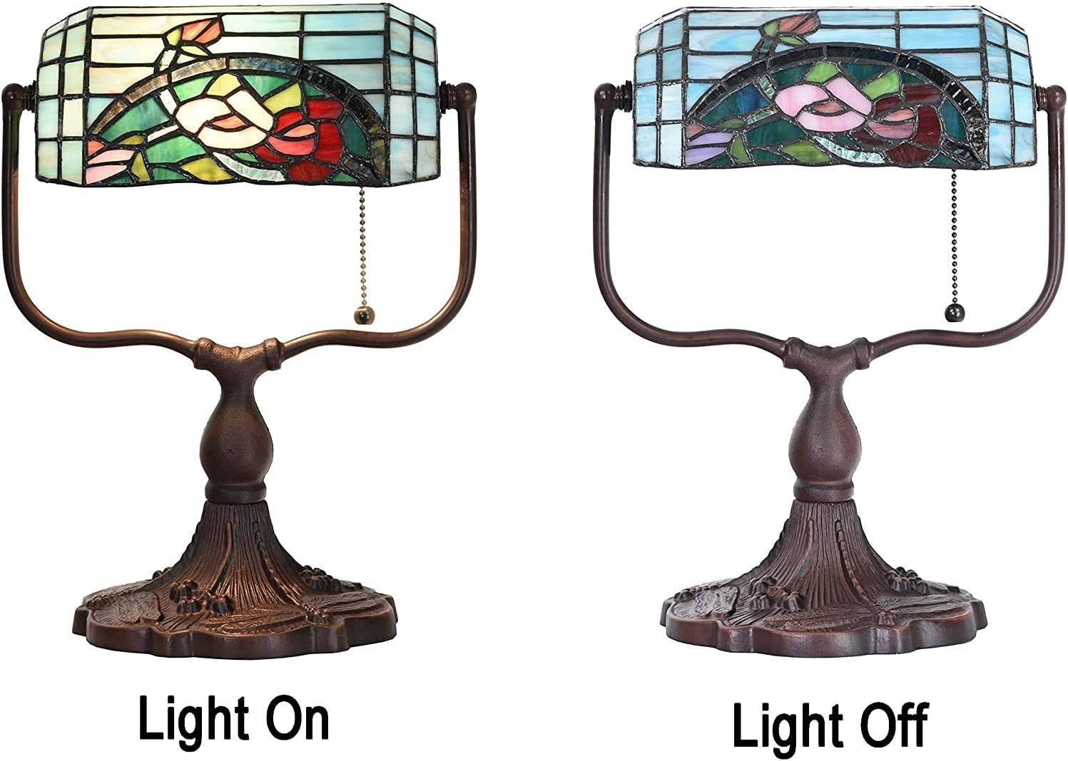 Tiffany Style Stained Glass Floor Lamp Adjustable 65" Vintage Sunflower