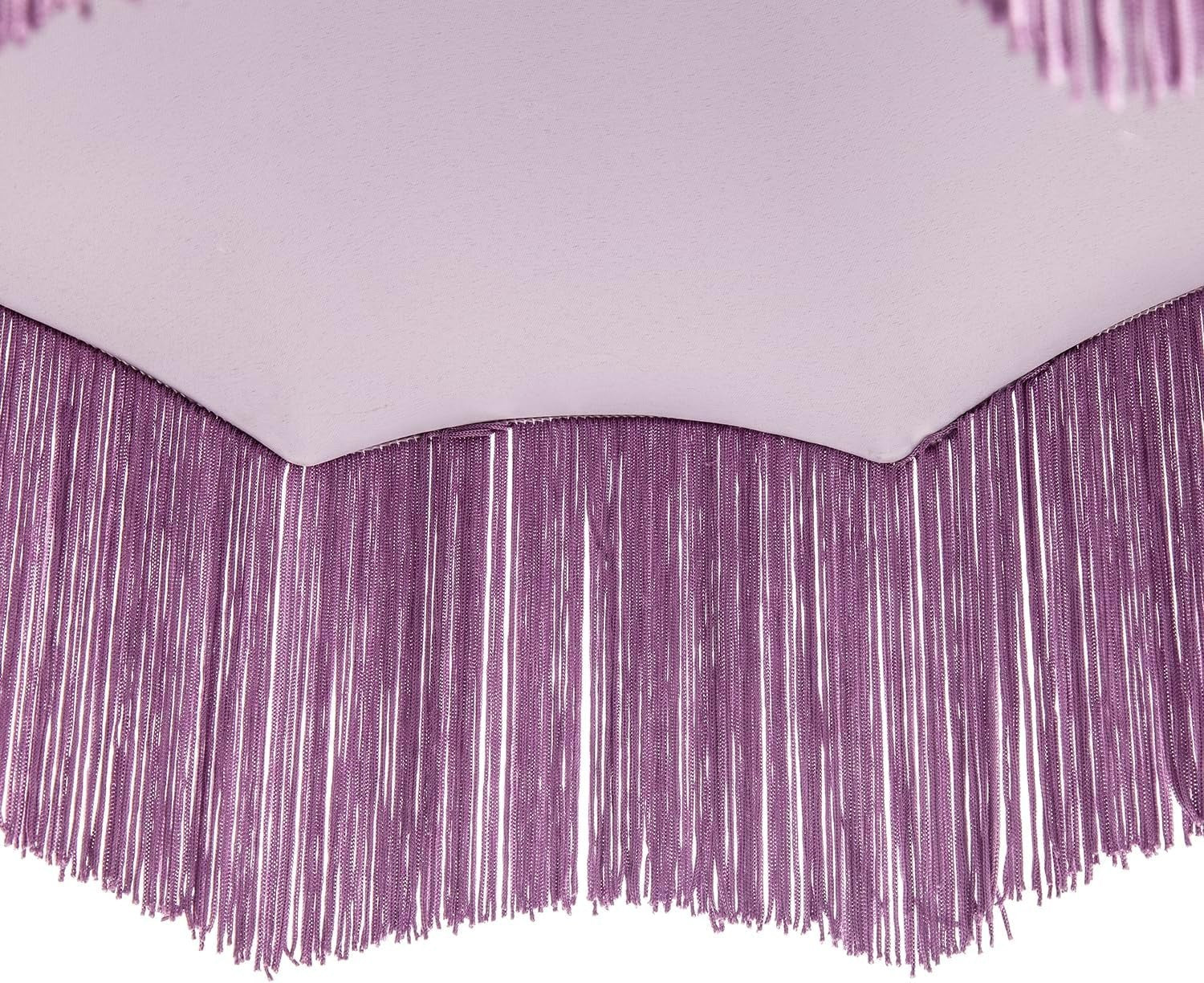 Victorian Empire Velvet Lampshade Lilac Tassel Pendant 40cm