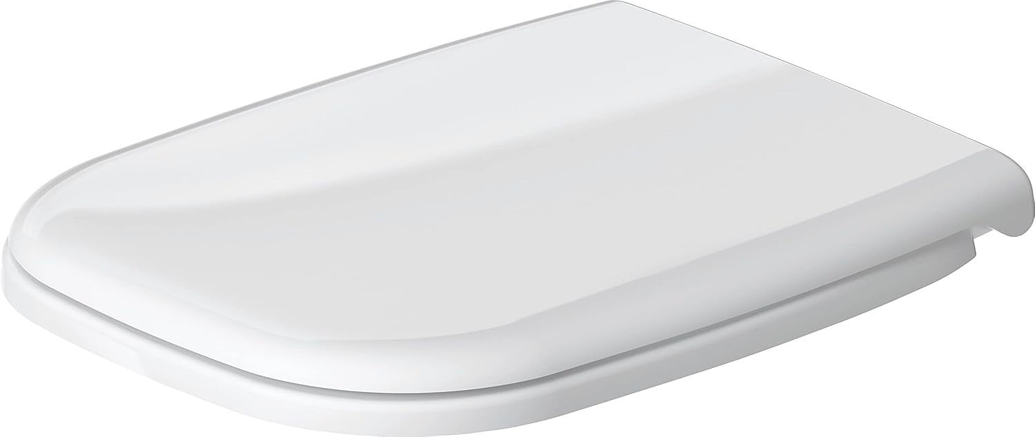 D-Code Compact Soft Close Toilet Seat Urea Thermoset White Stainless Steel