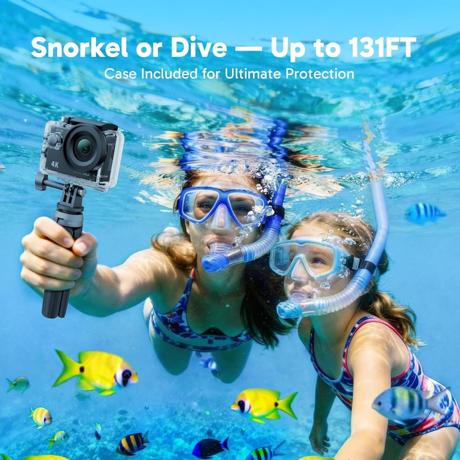 4K Action Camera 20MP Waterproof WiFi Sports Cam 64GB Kit