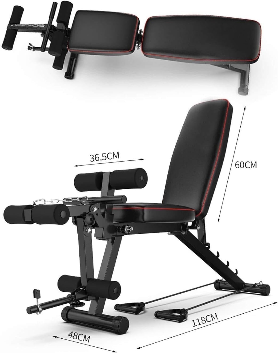 Multi-Purpose Adjustable Workout Bench 485lb Foldable Home Gym