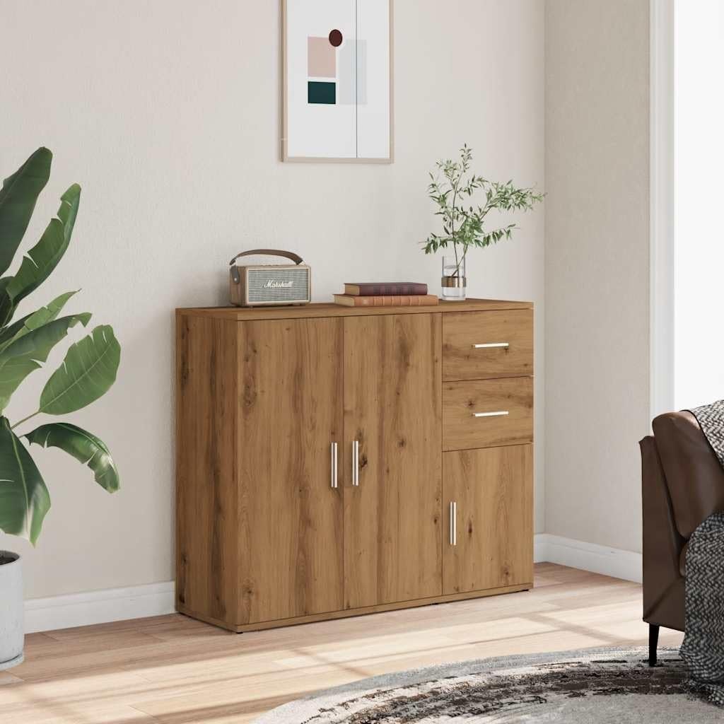 Modern Oak Sideboard Cabinet Storage Unit Drawers Cupboard for Home