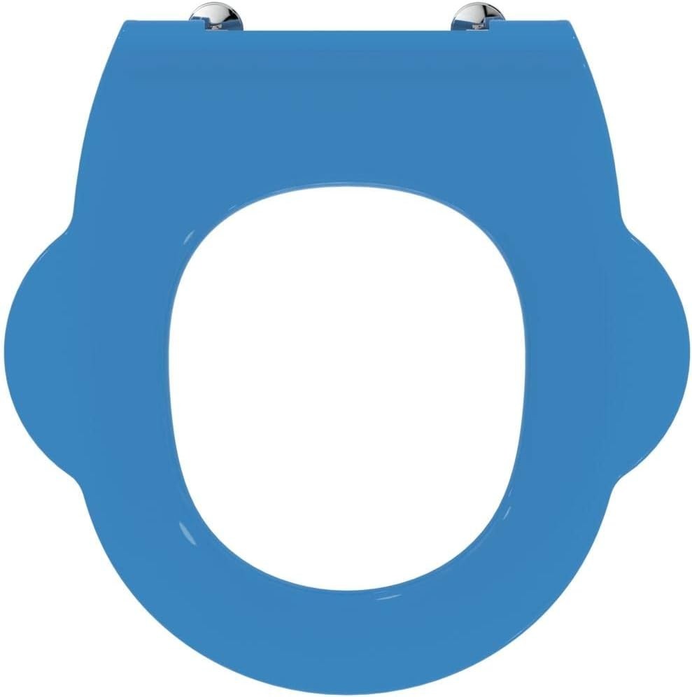 School Toilet Seat Ring Blue Polypropylene 305mm High with Child Support Handles