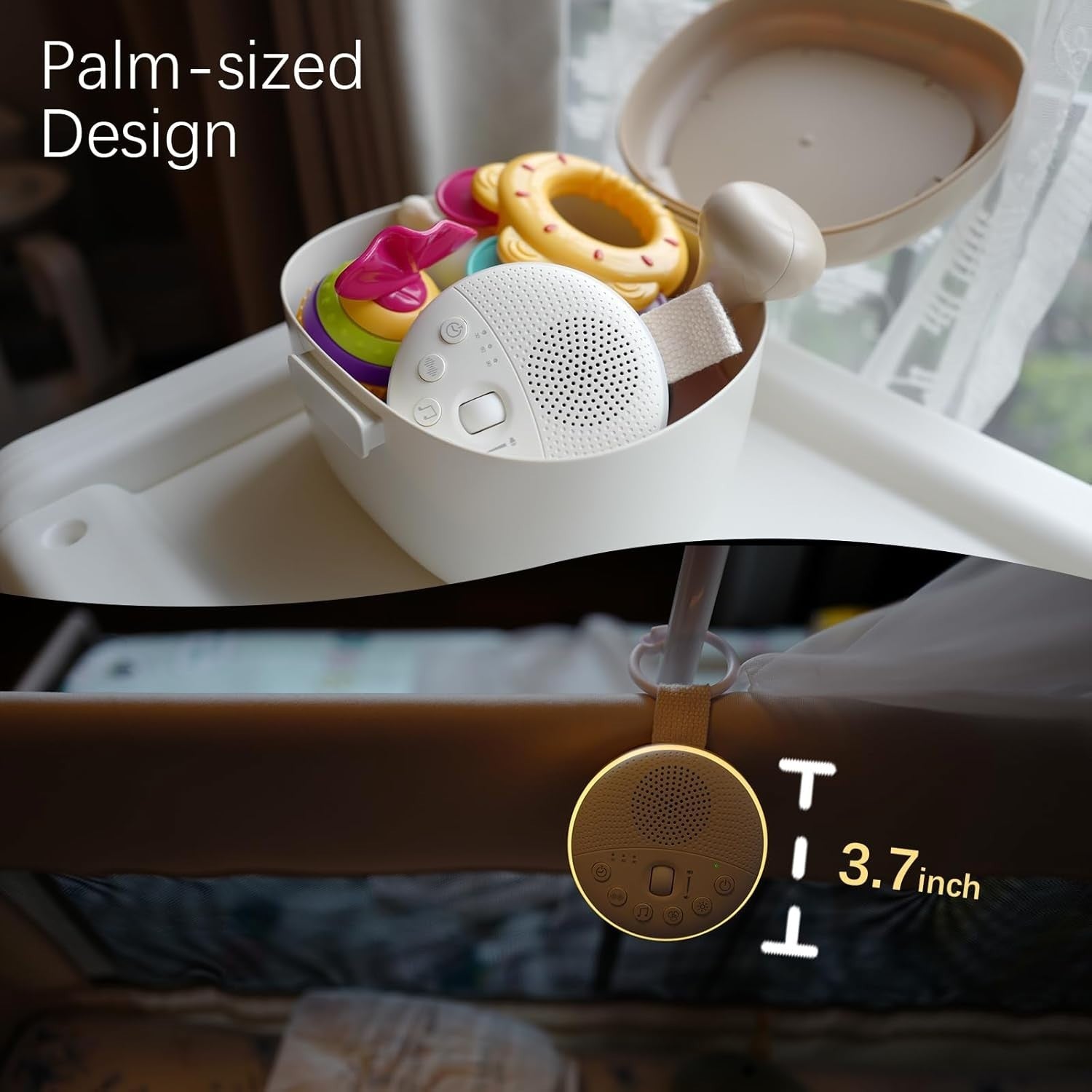 Portable White Noise Machine for Baby & Adult, 21 Sleep Sounds + Night Light