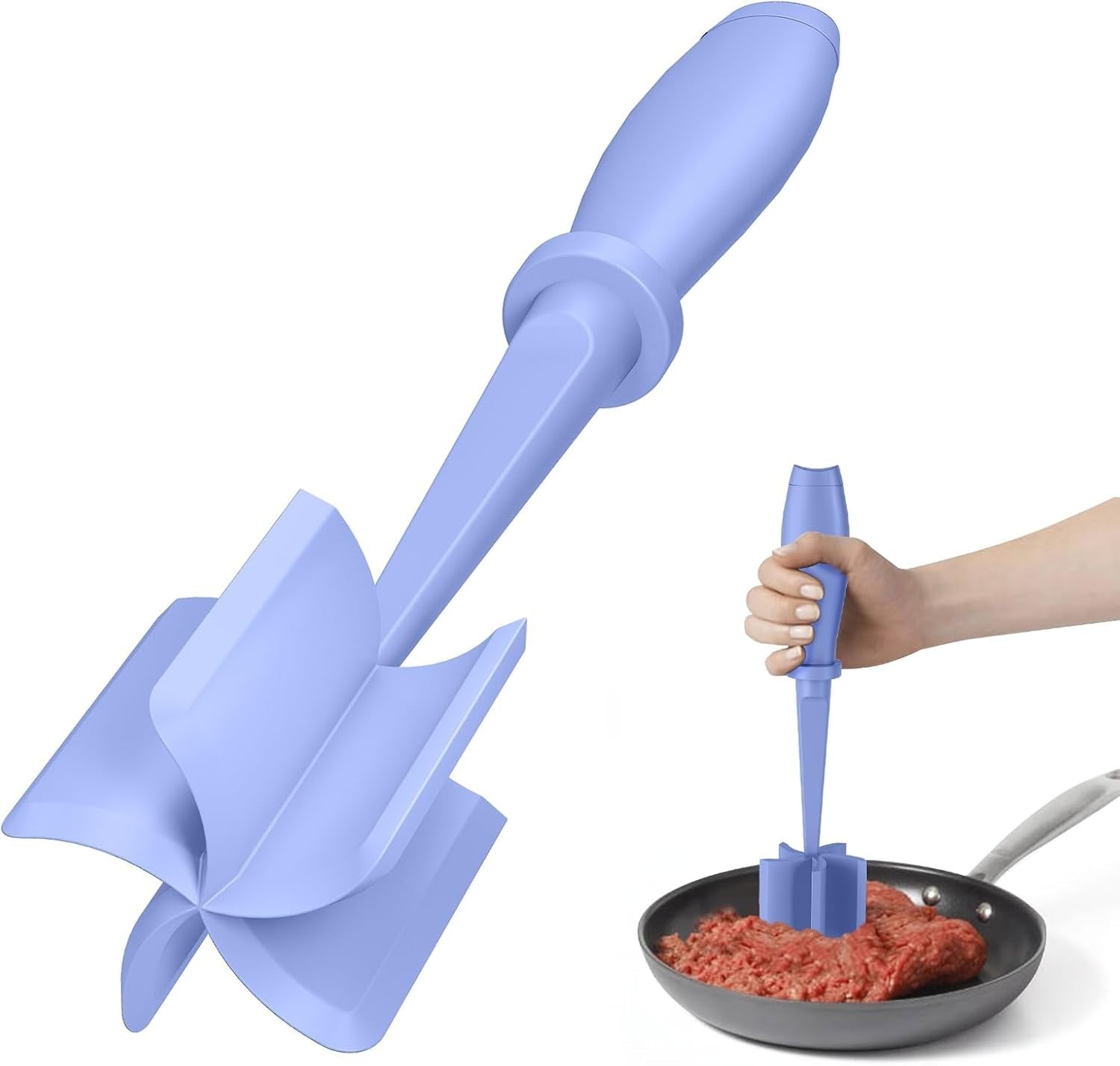 Hamburger Meat Chopper Ground Beef Masher Heat Resistant Purple