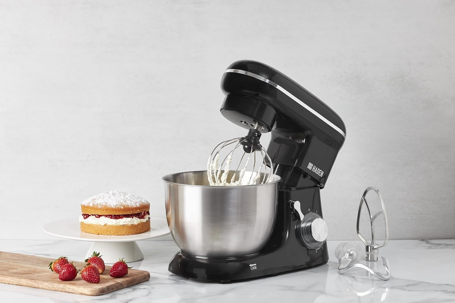 5L Stand Mixer 1300W 6-Speed Heavy-Duty Electric Dough Blender Black