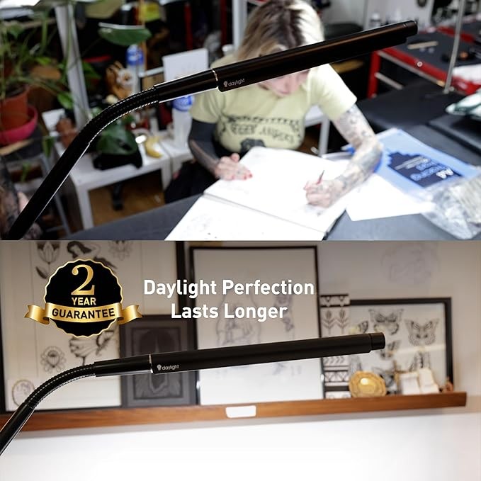 LED Desk Lamp Clamp Dimmable Study Light Adjustable Arm Anti Glare