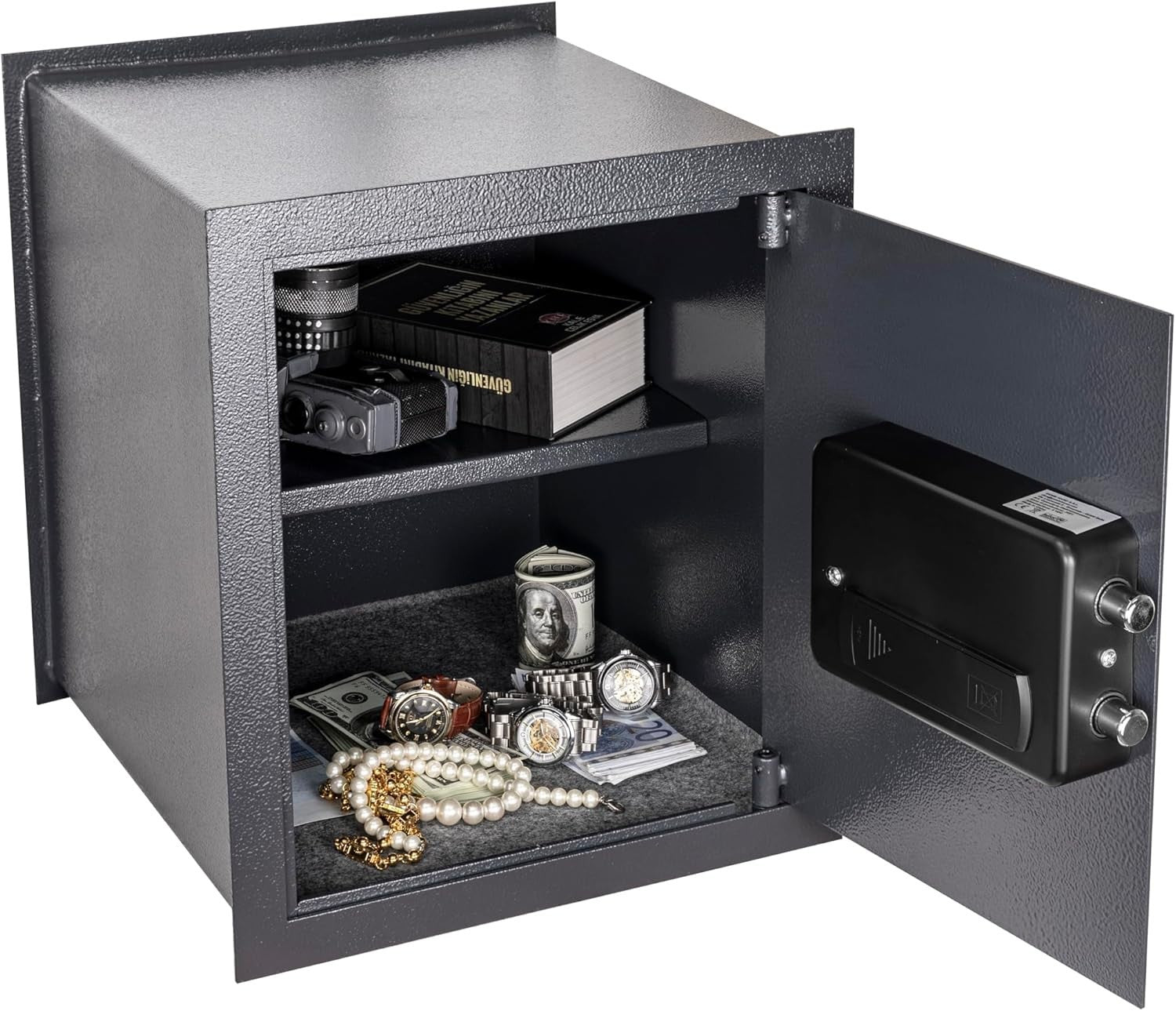 32L Electronic Wall Safe Digital Keypad Lock Security Cash Safe