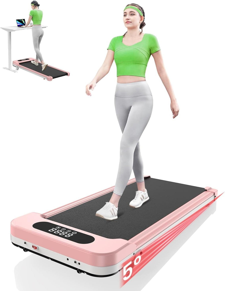 Compact Under Desk Treadmill 7% Incline 1-8KM/H Quiet Home Office
