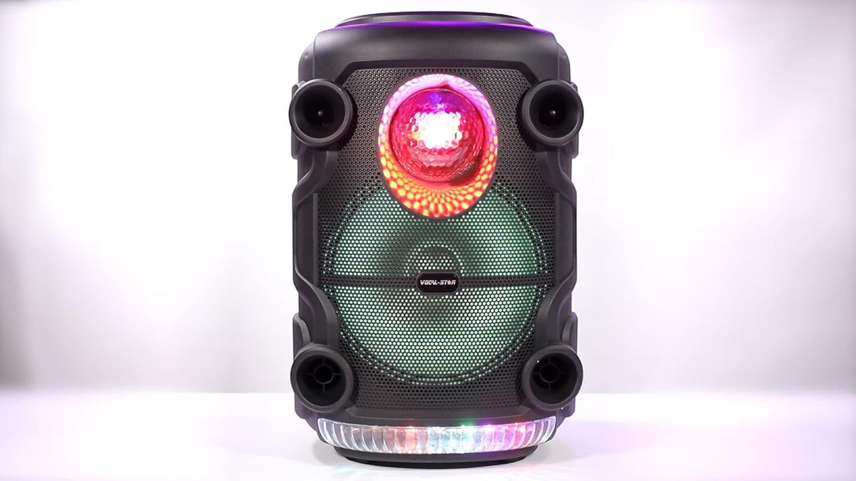 Vocal-Star Portable Karaoke Machine 2 Wireless Mics 300W Speaker
