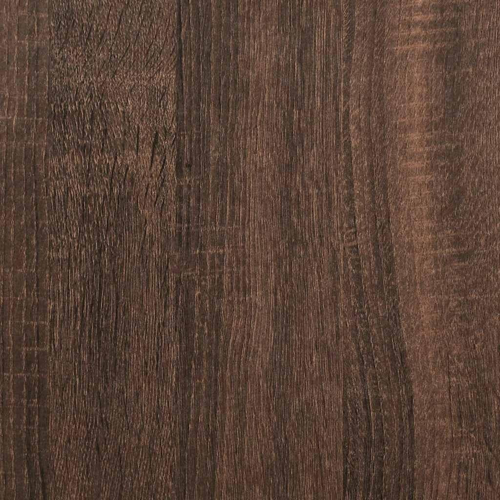 Large CD DVD Storage Cabinet Media Shelf Organizer Brown Oak 177.5cm