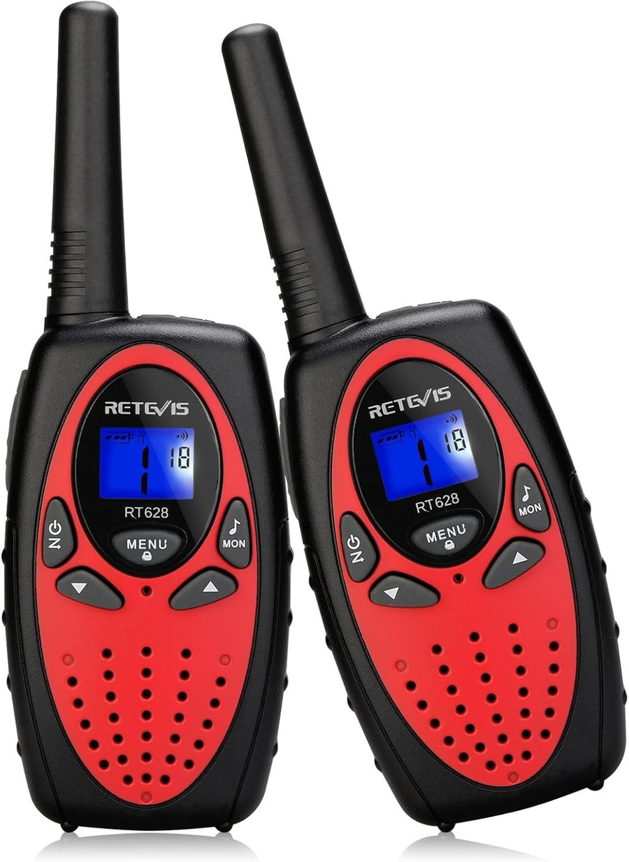 Kids Walkie Talkies 1 Pair Red Long Range VOX 8 Channel Toy Radios Easy Use