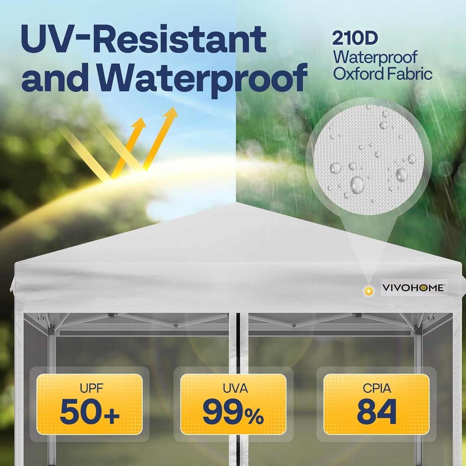 3x3M Pop Up Gazebo With Mosquito Net Waterproof Outdoor Tent Portable