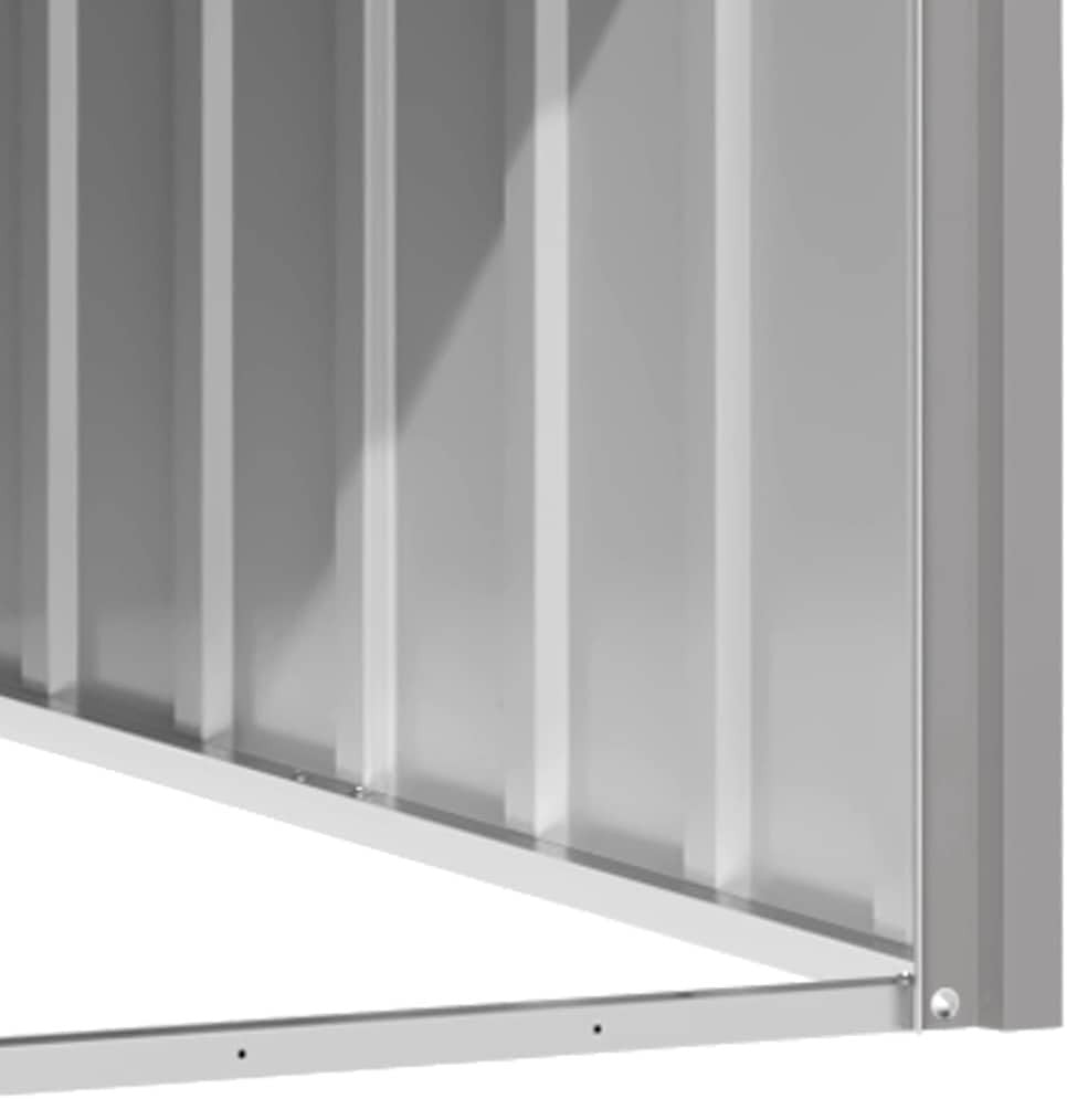 Galvanised Steel Outdoor Dog House Kennel with Weatherproof Roof 116x103x82cm