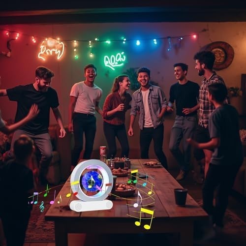 Color-Changing Floating Globe Bluetooth Speaker, Spinning Levitating Lamp