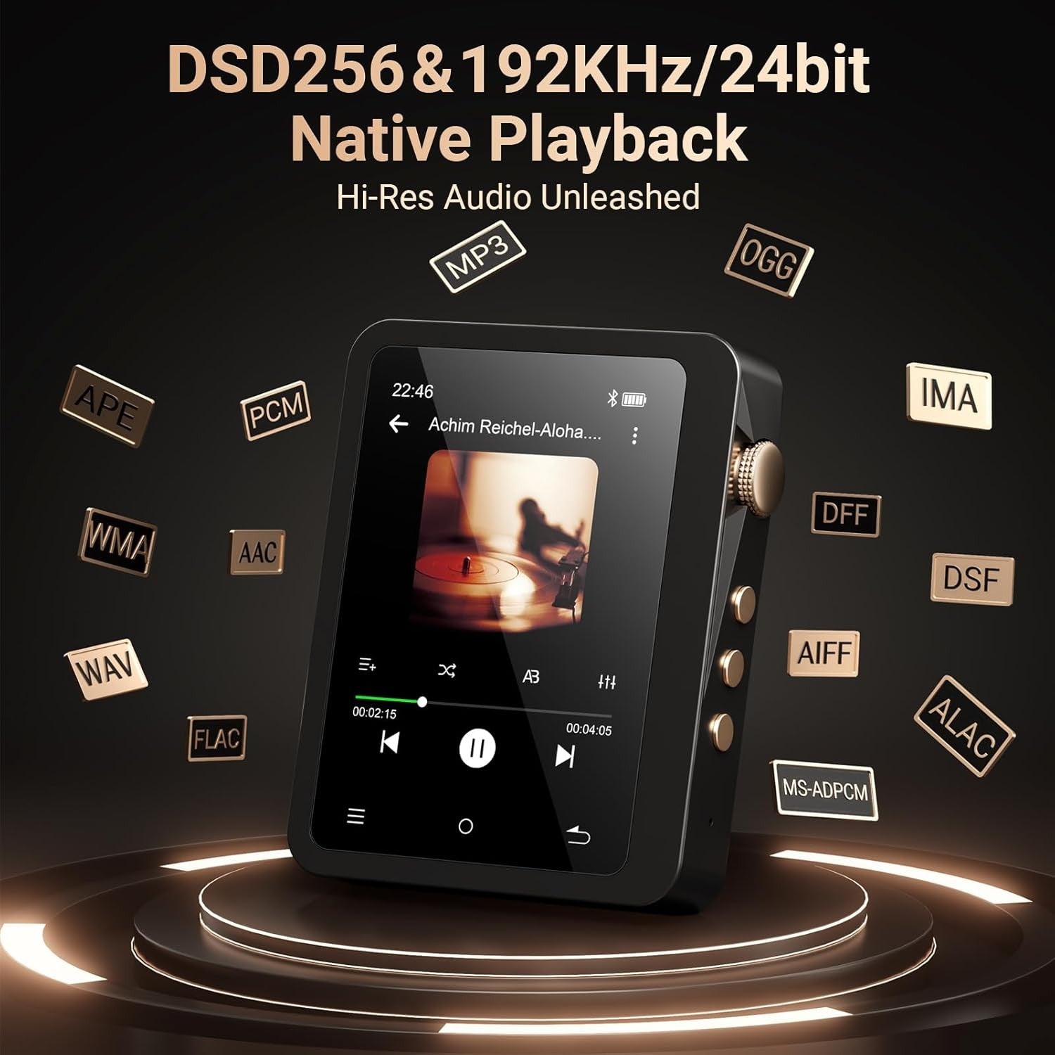 128GB HiFi MP3 Player Bluetooth 5.3 2.8" HD DSD 1TB