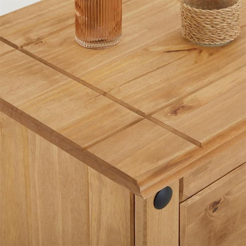 Corona Solid Pine Sideboard Cabinet 2 Door 5 Drawer Rustic Mexican Storage