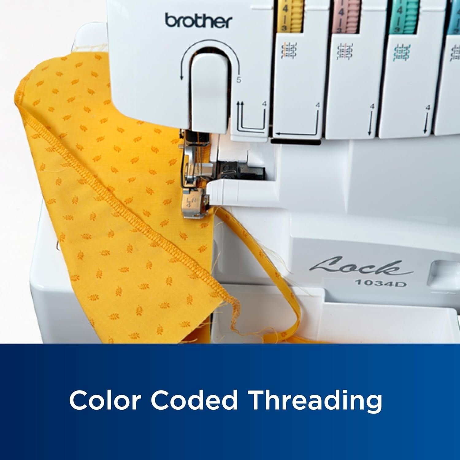 Heavy Duty Serger Overlock Machine 1300 SPM 3 4 Thread Metal Frame