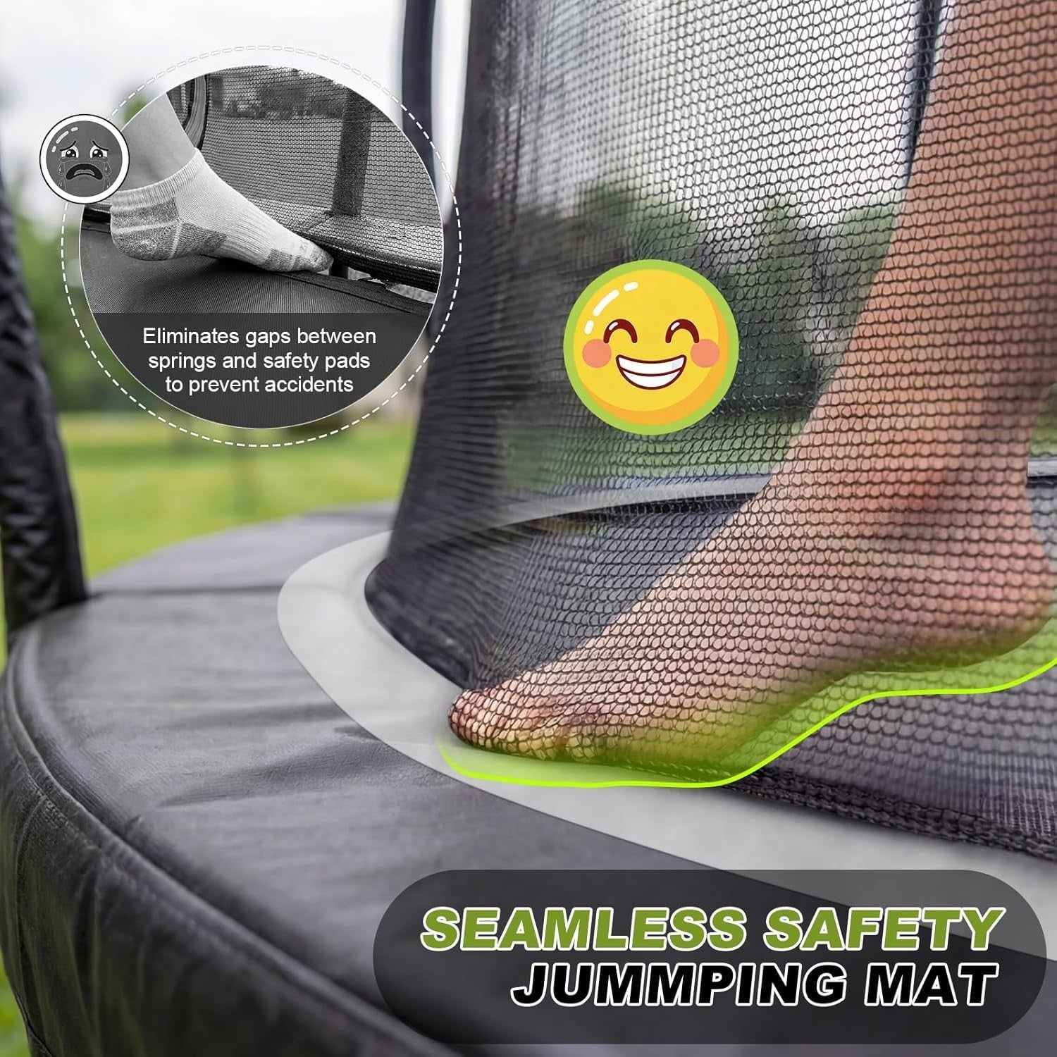 8ft Outdoor Garden Trampoline Safety Net Ladder Kids Play Set