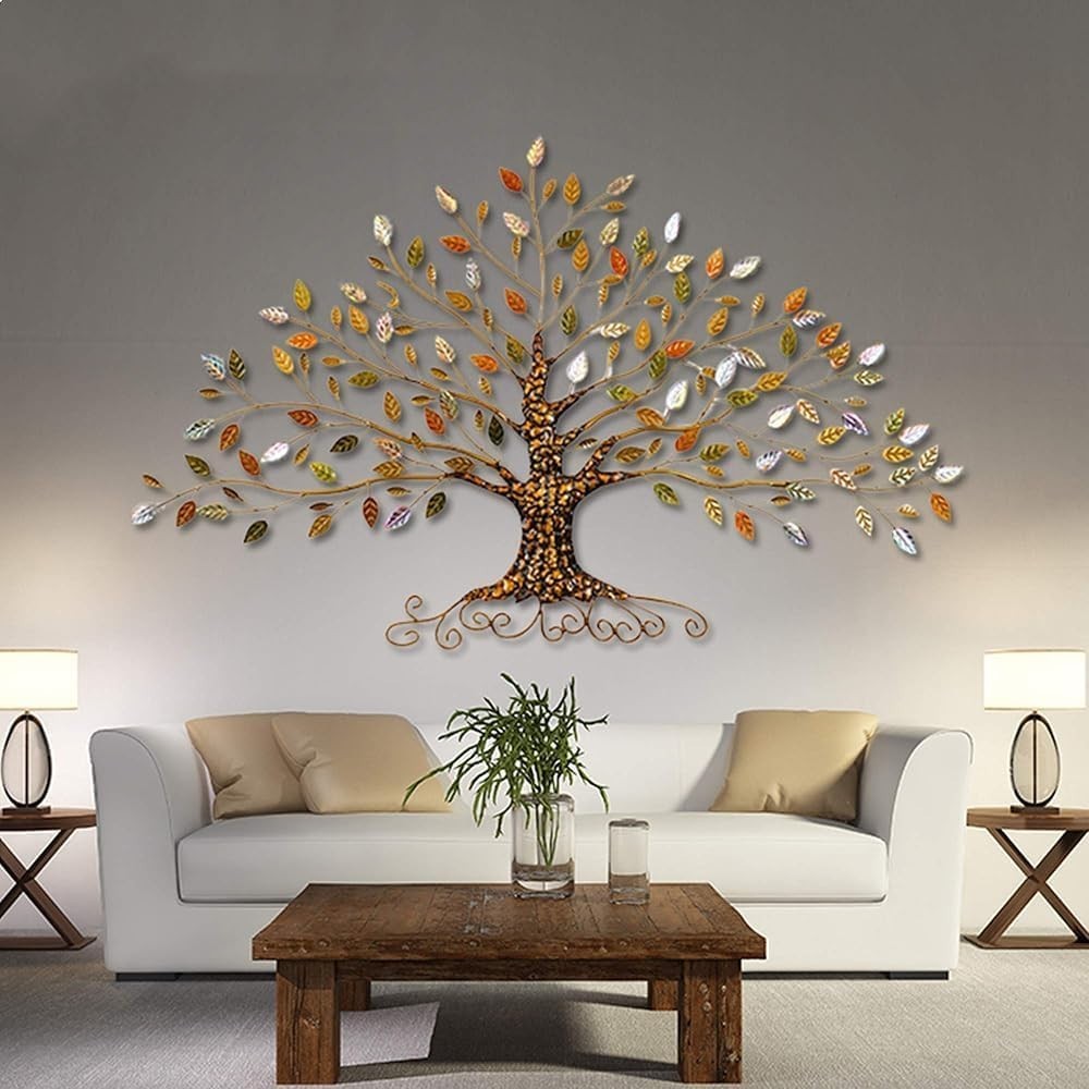 3D Tree of Life Metal Wall Art Luxury Fortune Tree Wall Decor