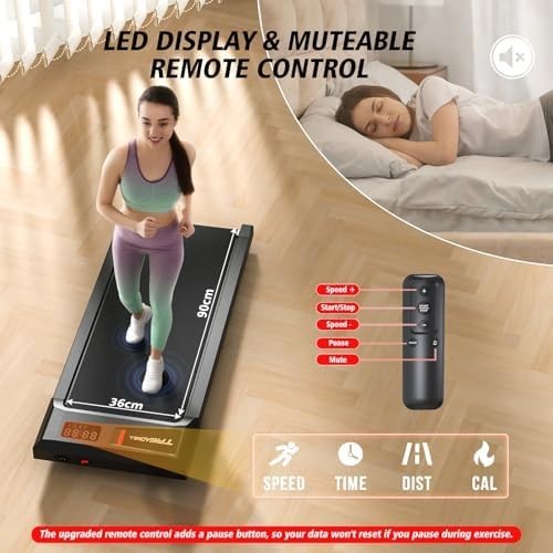 2-in-1 Walking Pad Treadmill 2.5HP Incline Mini Home Under Desk
