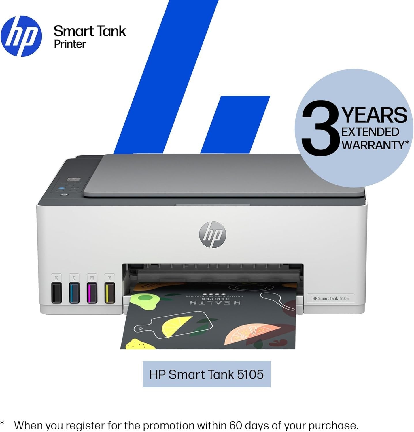 White A4 Colour Inkjet Smart Tank Printer Wireless Refillable Home Use