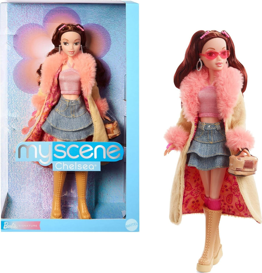 Y2K Collector Fashion Doll Butterfly Top Cargo Jeans Stand