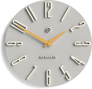 40cm Grey Gold Silent Wall Clock Modern Retro Office Kitchen Decor