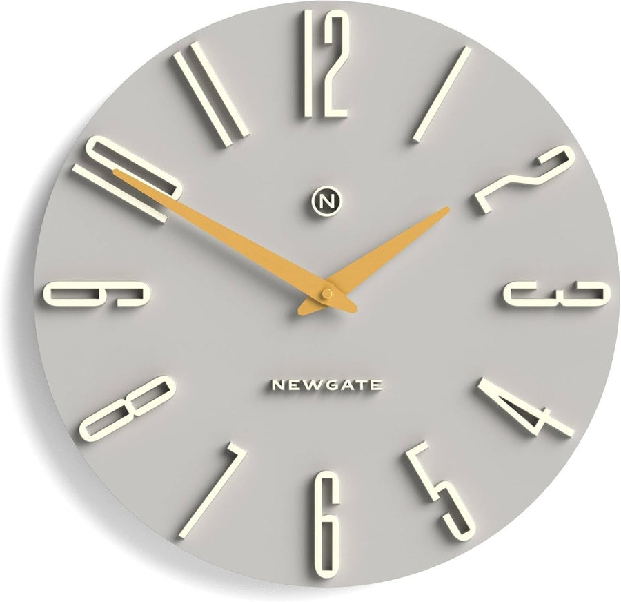 40cm Grey Gold Silent Wall Clock Modern Retro Office Kitchen Decor