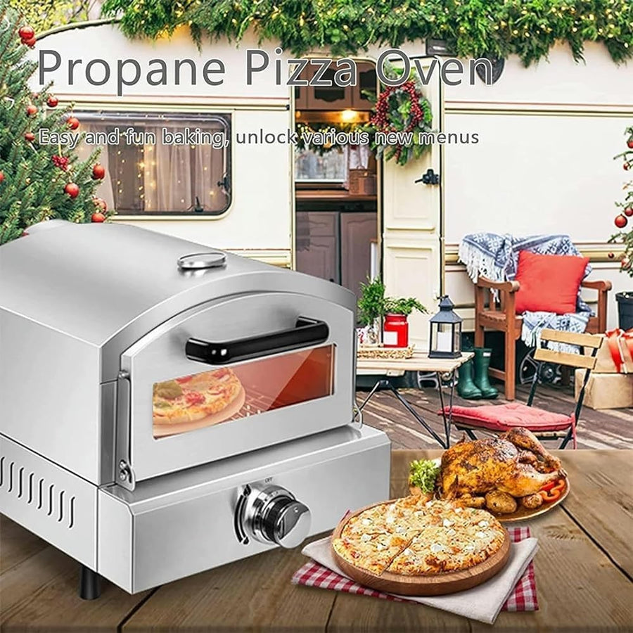 Stainless Steel Electric Pizza Oven | 360° Heating Commercial Pizza Maker 500°C