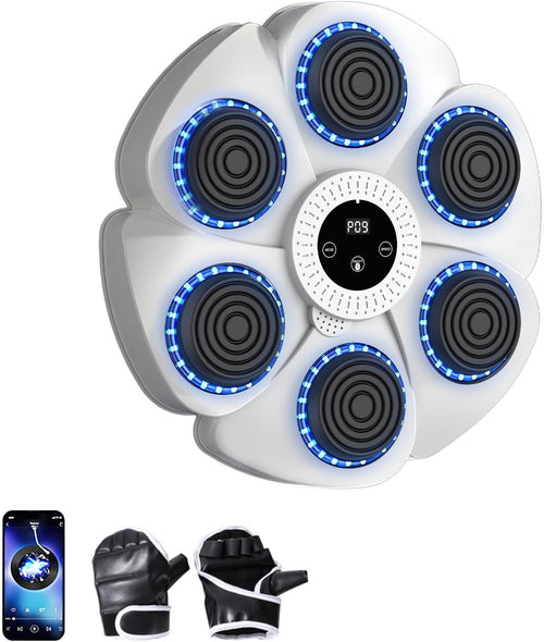 Music Boxing Machine LED Punch Pad Bluetooth Wall Mounted Home