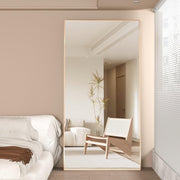 Full Length Floor Mirror 180x80cm Gold Frame, Lean or Hang, Crystal Clear