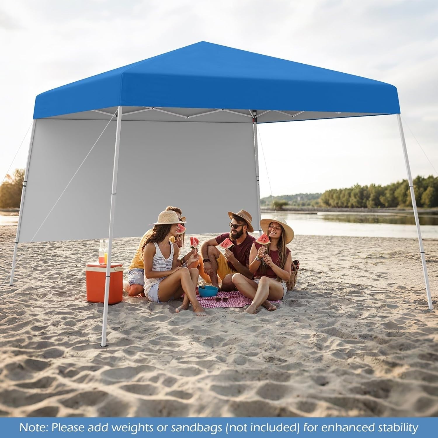 3x3M Blue Pop-Up Gazebo Canopy UPF50+ Sunshade Outdoor Party Tent