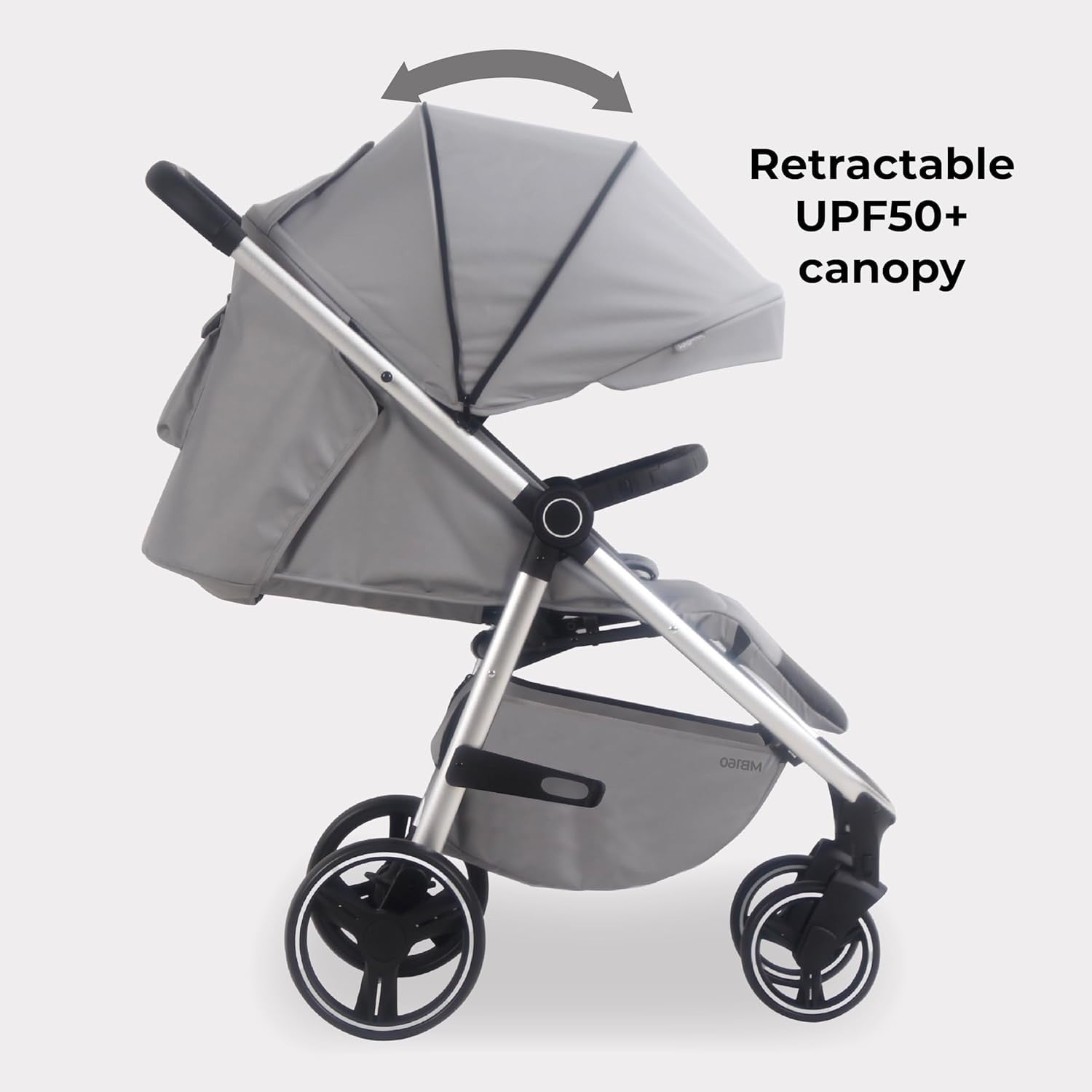 Compact Baby Stroller From Birth to 4 Years 22kg XL Canopy 4 Wheel Suspension