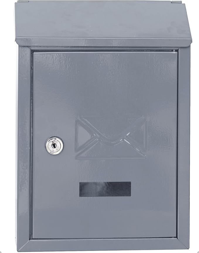 Lockable Wall Mounted Post Box – Weatherproof Cast Iron Mailbox – Stylish