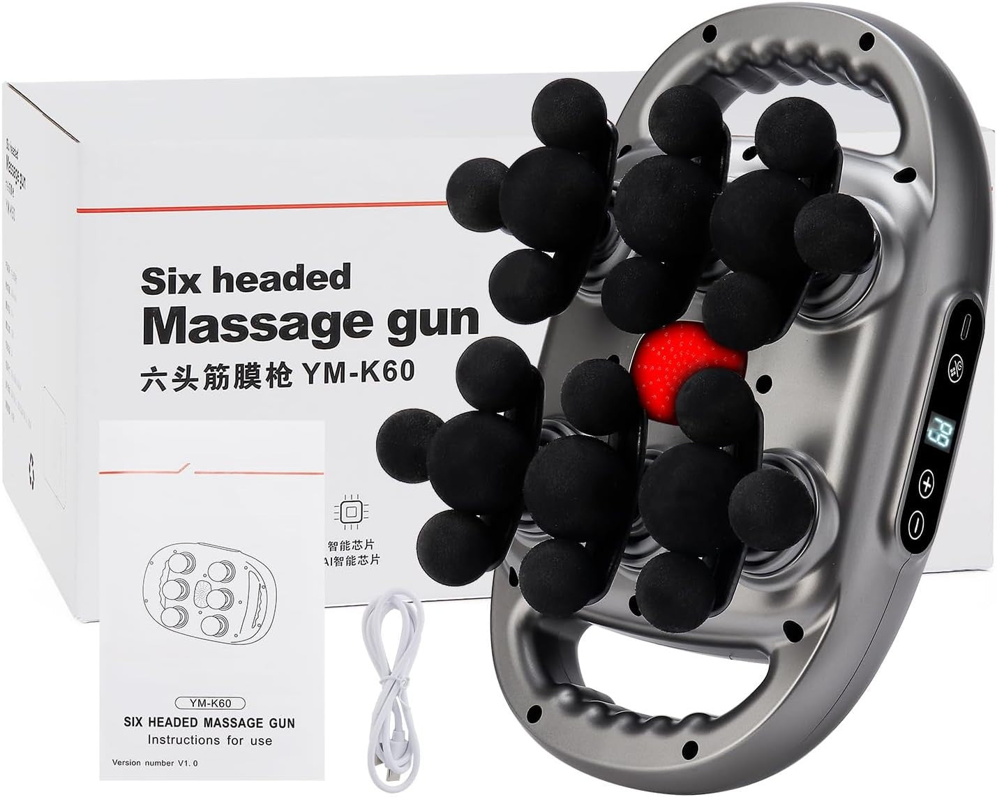 22 Head Deep Tissue Massage Gun Multi Node Full Body Muscle Relief Therapy