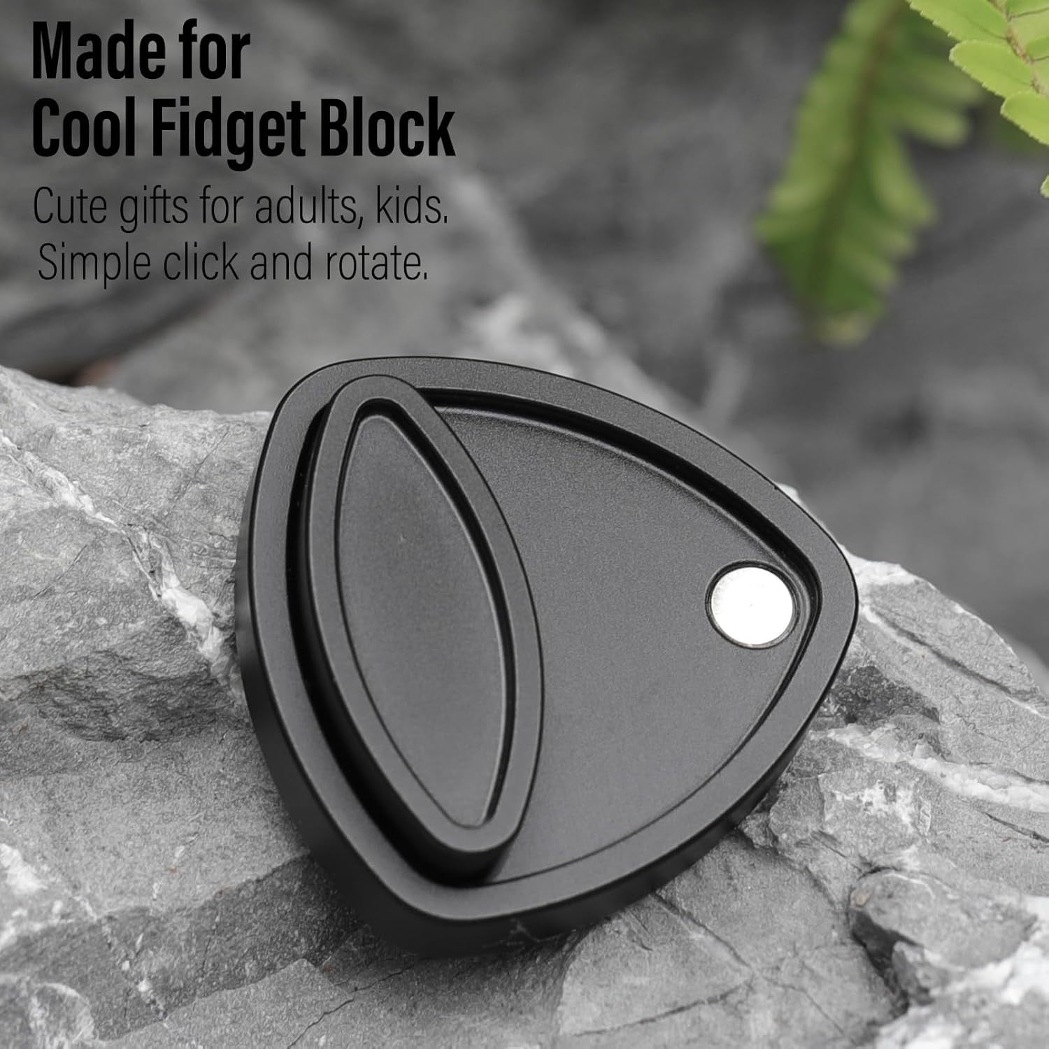 Black Triangle Magnetic Fidget Coin Silent Clicker Focus EDC