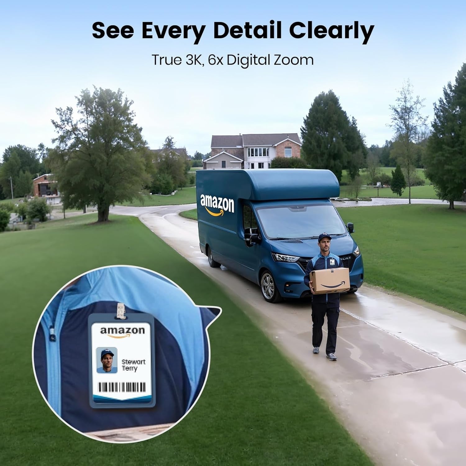 3K Solar Security Camera Wireless Outdoor 360° PTZ AI Night Vision