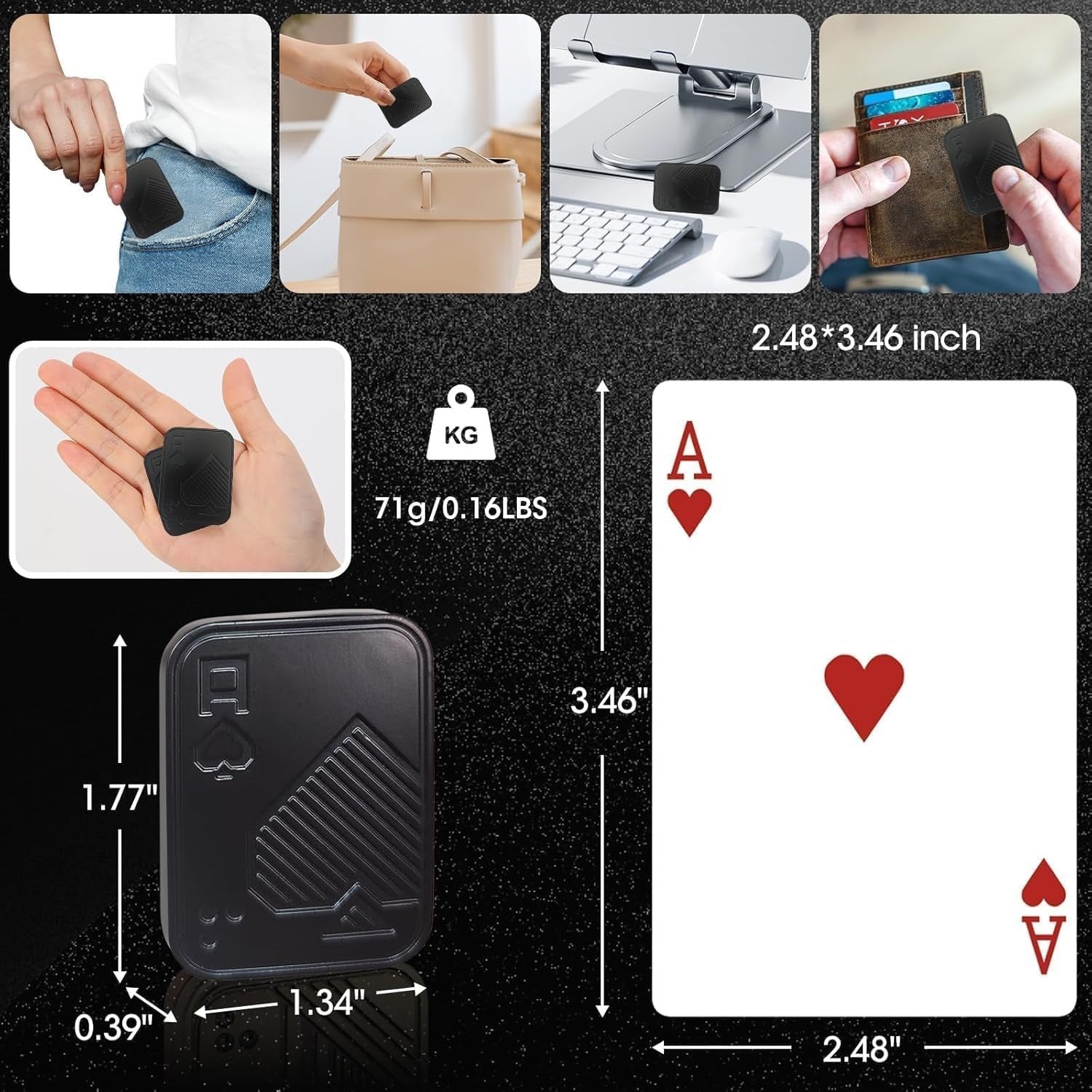 3 Pack Magnetic Fidget Set Metal Slider Haptic Coin Poker Card