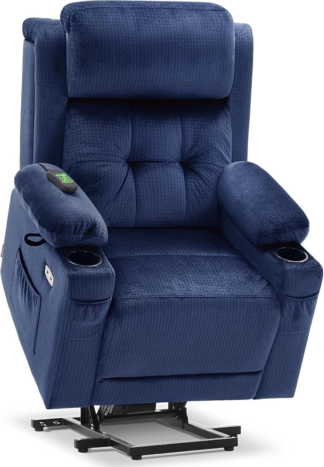 3 Motor Lift Recliner Chair Heat Massage Elderly Riser Adjustable Headrest Large