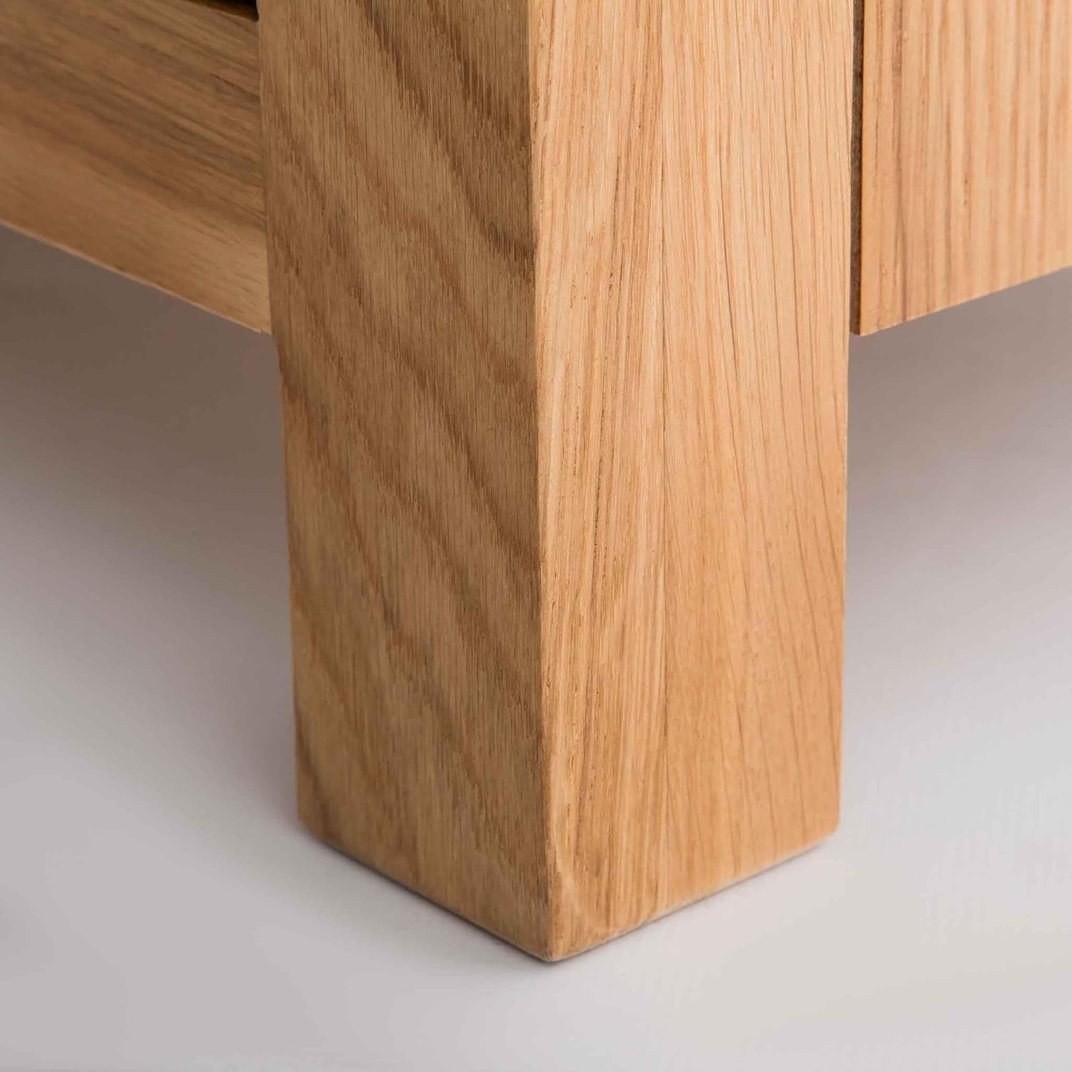 Solid Oak Sideboard Storage Cabinet 2 Door Cupboard | Drawers & Shelf Unit
