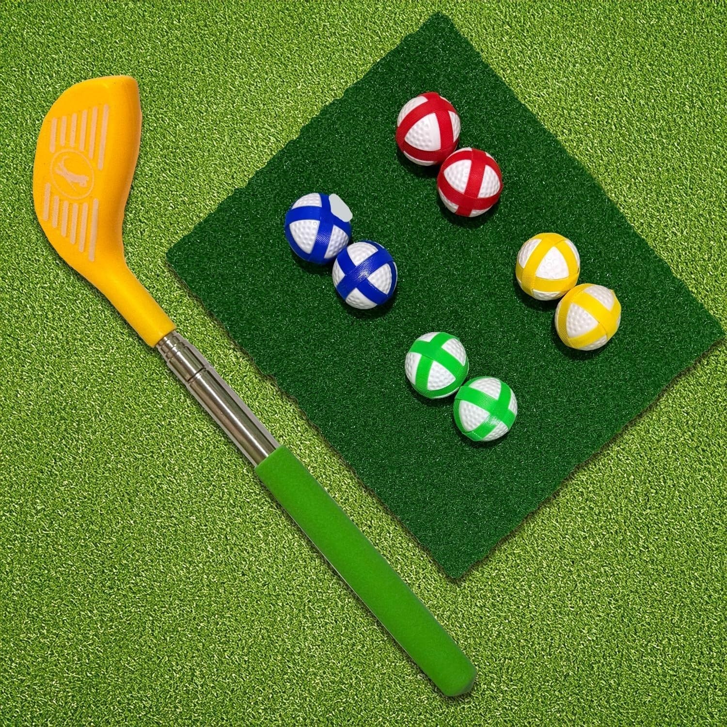Mini Golf Play Mat Indoor Home Putting Game Set 160x100cm with Balls