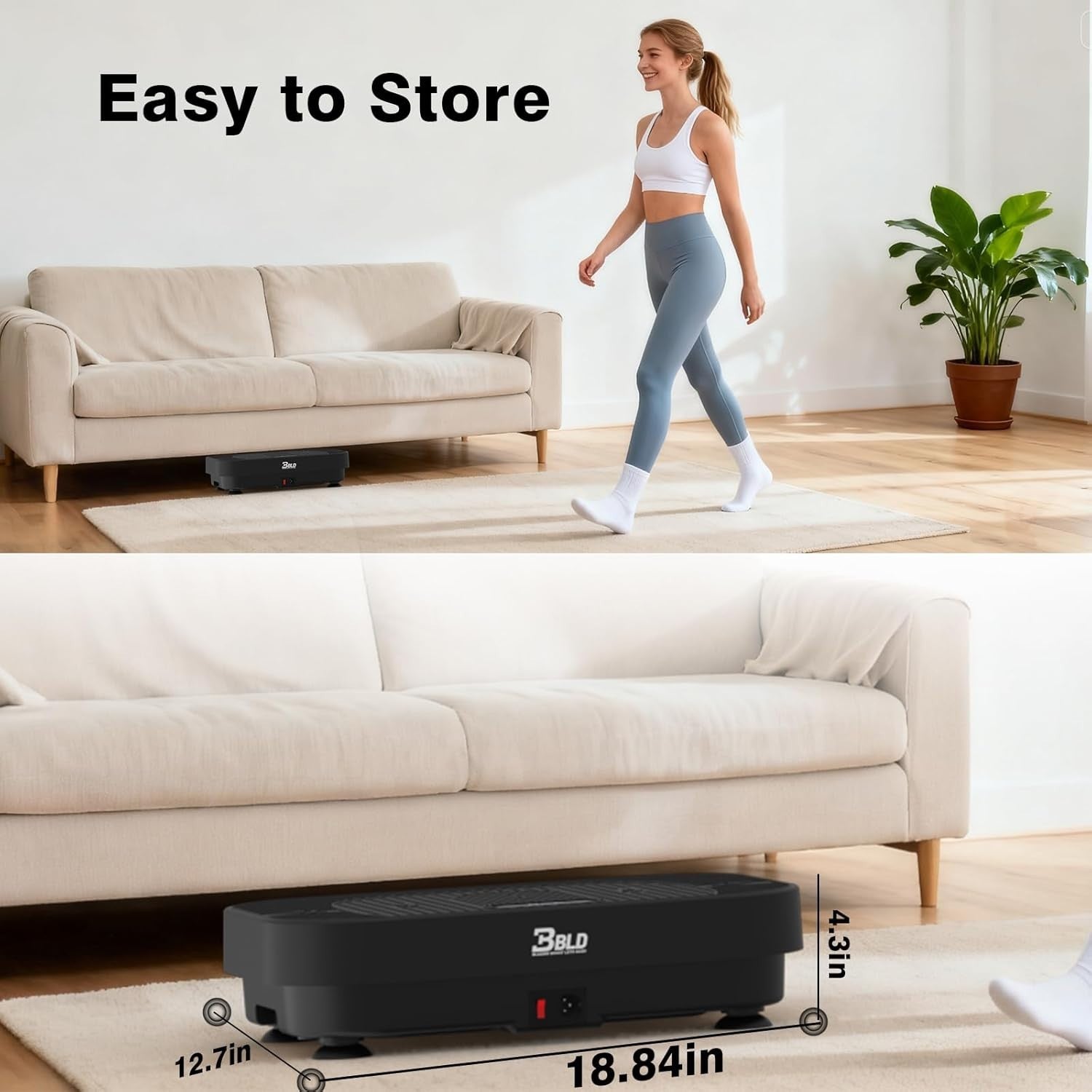 Whole Body Vibration Plate 200 Speeds Lymphatic Drainage 330lb