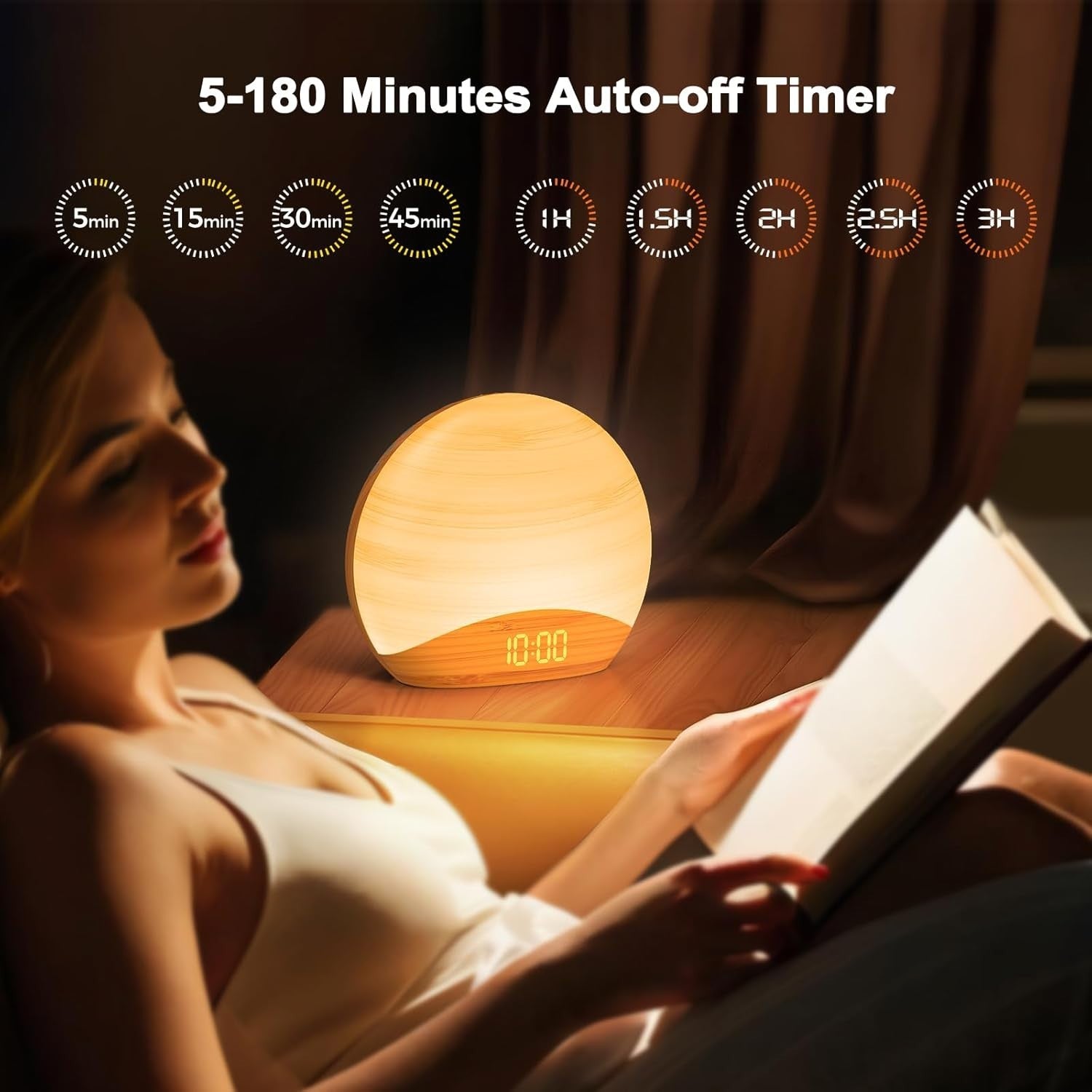 Sunrise Alarm Clock with 26 Sleep Sounds, Night Light & Dimmable LED
