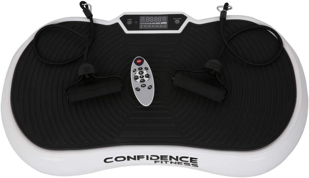 White Vibration Plate Exercise Machine 180 Speeds Full Body Workout