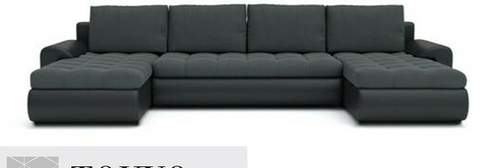 Modern Grey Double Sofa Bed – Compact, No Assembly, Microfibre Fabric